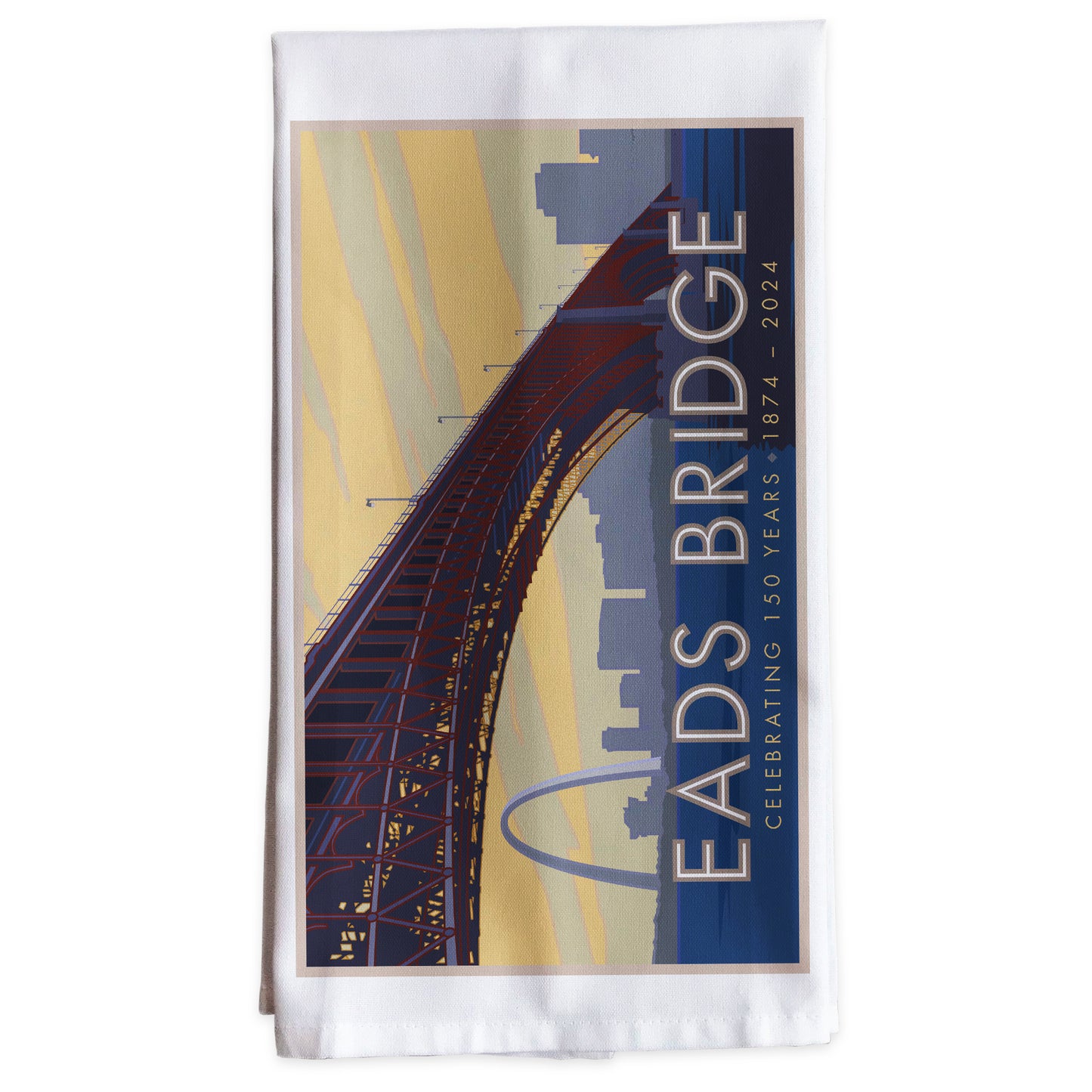 Eads Bridge, St. Louis, Missouri -Tea Towel
