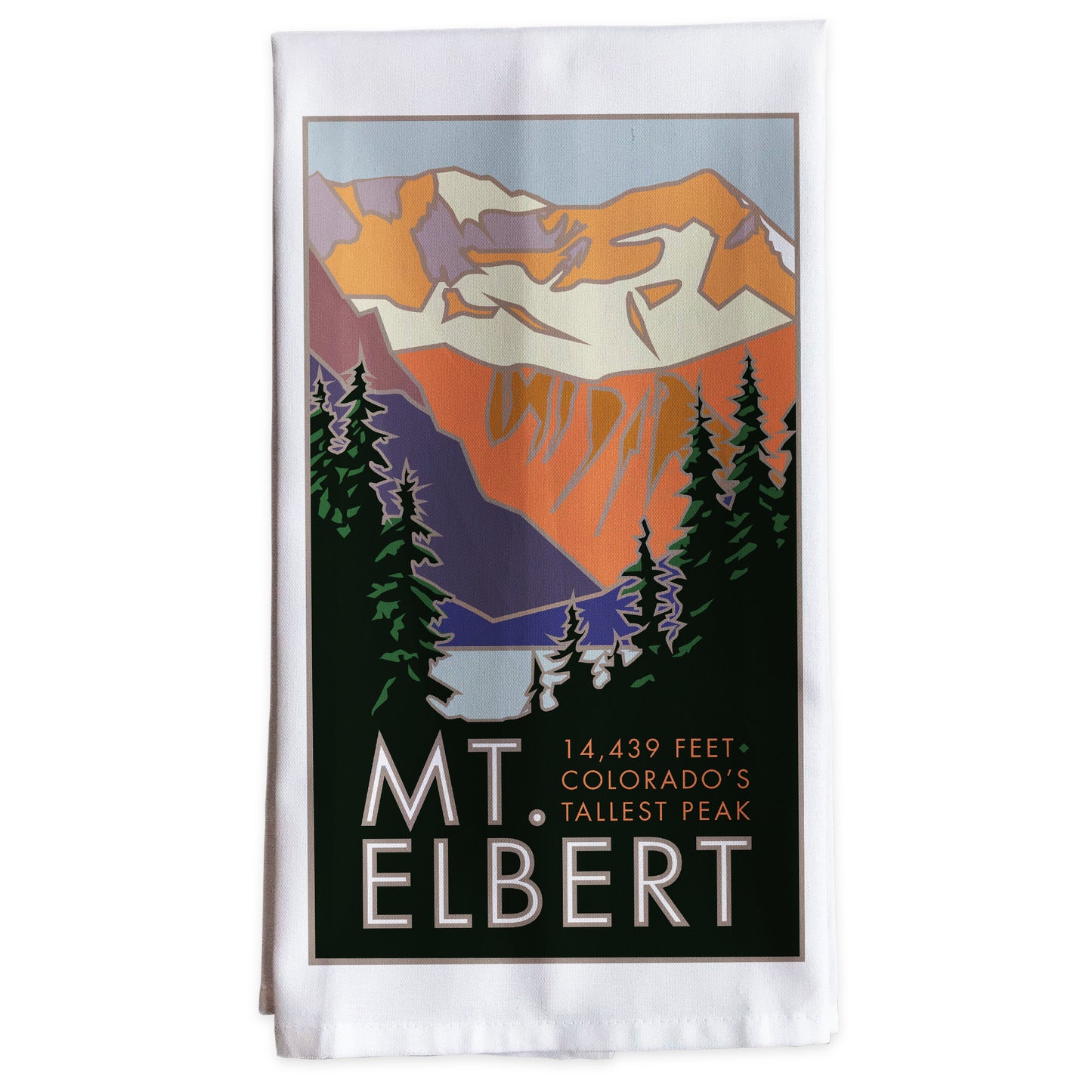 Mt. Elbert, Colorado - Colorado 14er -Tea Towel