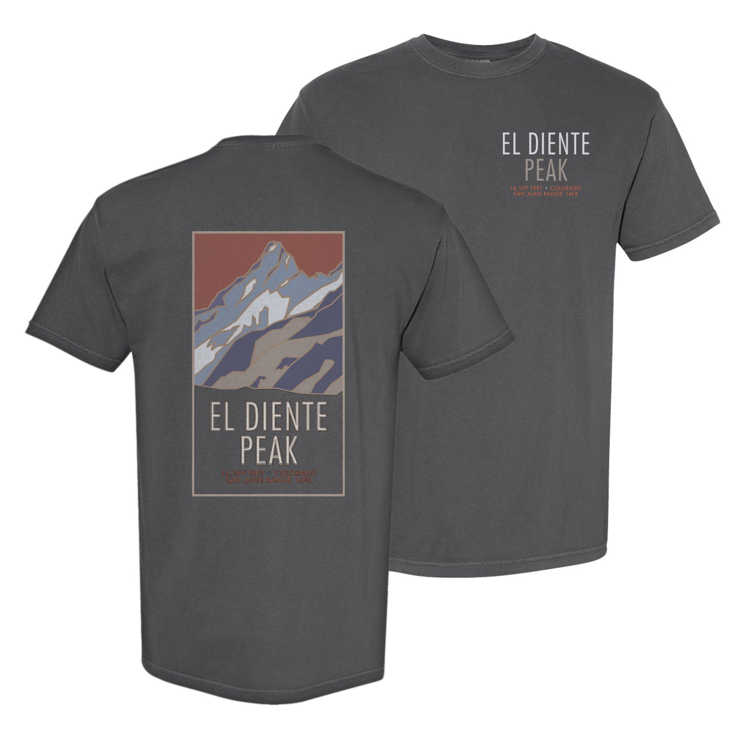 El Diente Peak, Colorado - Comfort Colors Heavyweight T-Shirt