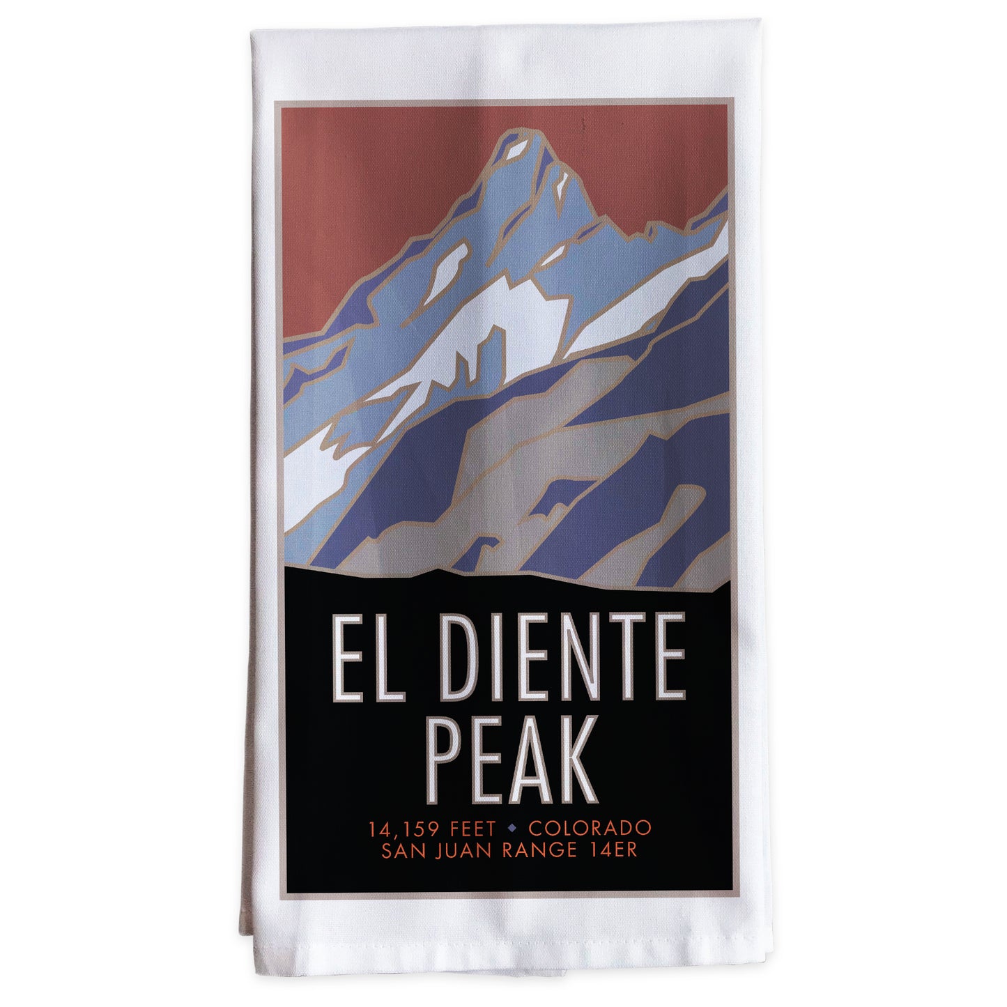 El Diente Peak, Colorado - Colorado 14er -Tea Towel