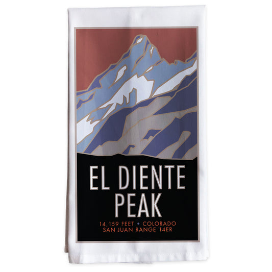 El Diente Peak, Colorado - Colorado 14er -Tea Towel