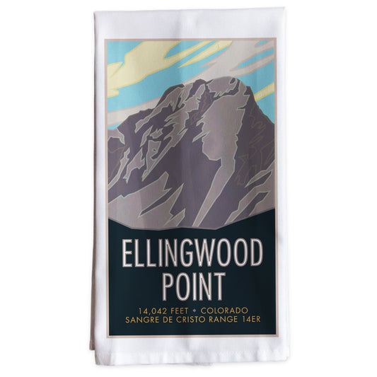 Ellingwood Point, Colorado - Colorado 14er -Tea Towel