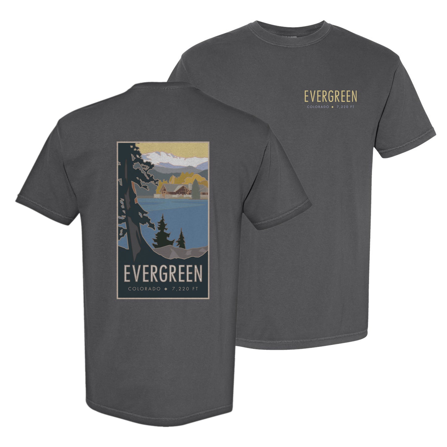 Evergreen, Colorado - Comfort Colors Heavyweight T-Shirt