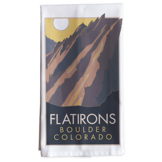 Flatirons, Boulder, Colorado -Tea Towel