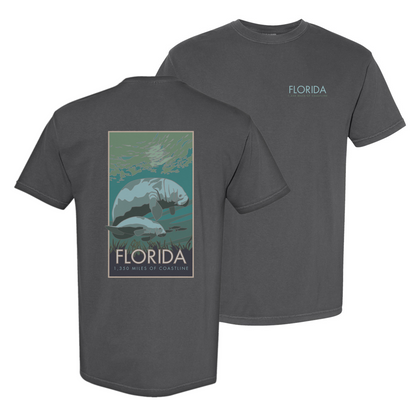 Florida (Manatee) - Comfort Colors Heavyweight T-Shirt