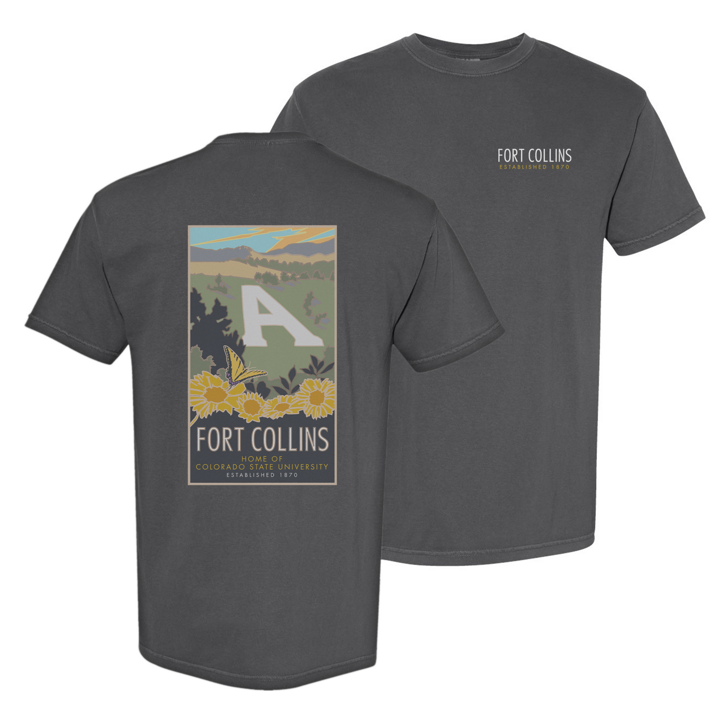 Fort Collins (The A), Colorado - Comfort Colors Heavyweight T-Shirt