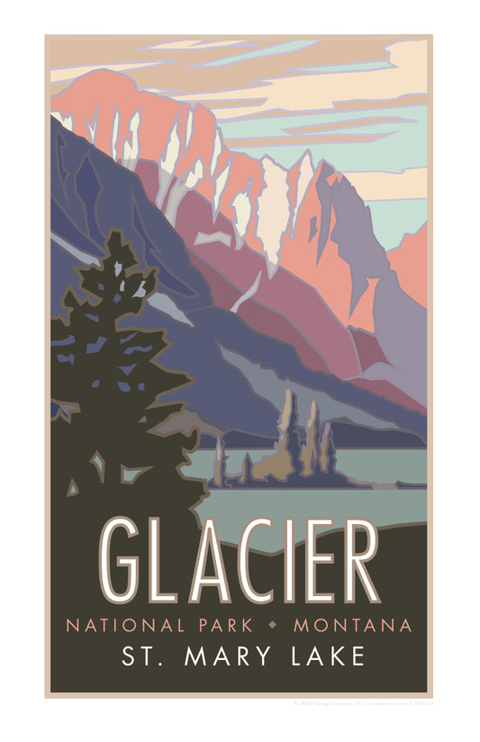 Glacier National Park (St. Mary's Lake), Montana - Poster