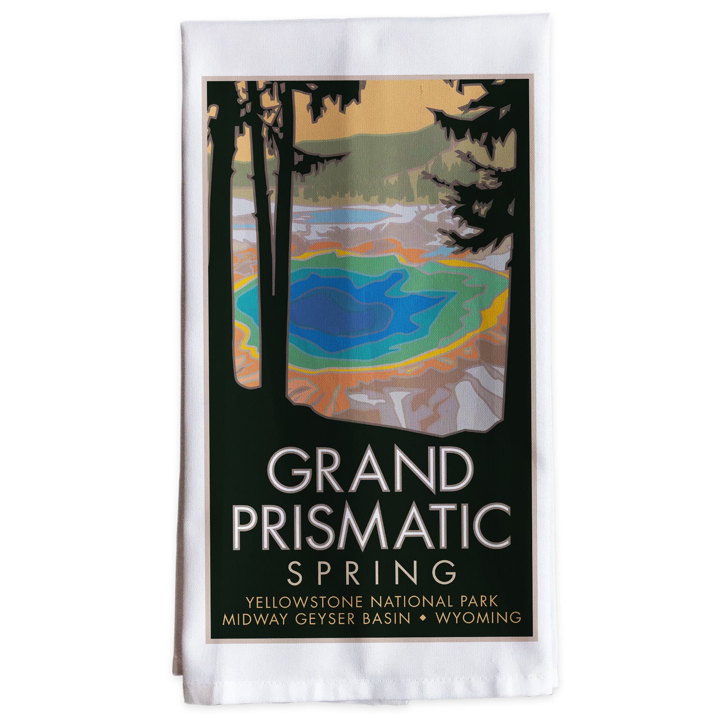 Grand Prismatic Spring, Yellowstone National Park, Wyoming -Tea Towel
