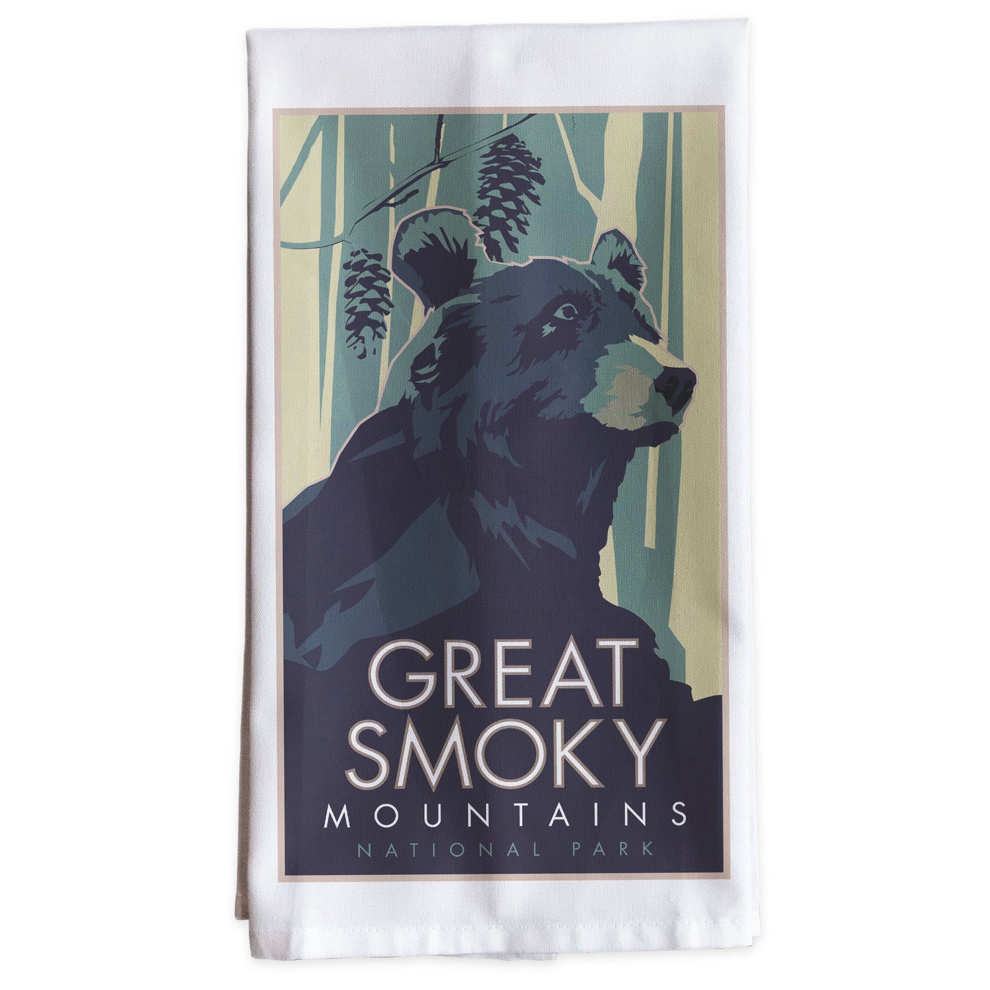 Great Smoky Mountains (Bear) -Tea Towel