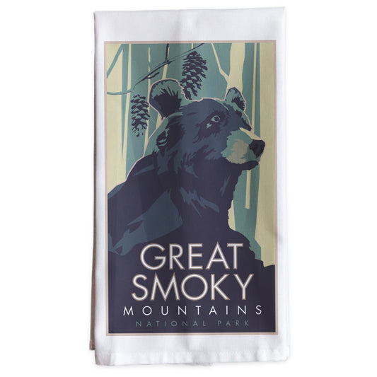 Great Smoky Mountains (Bear) -Tea Towel