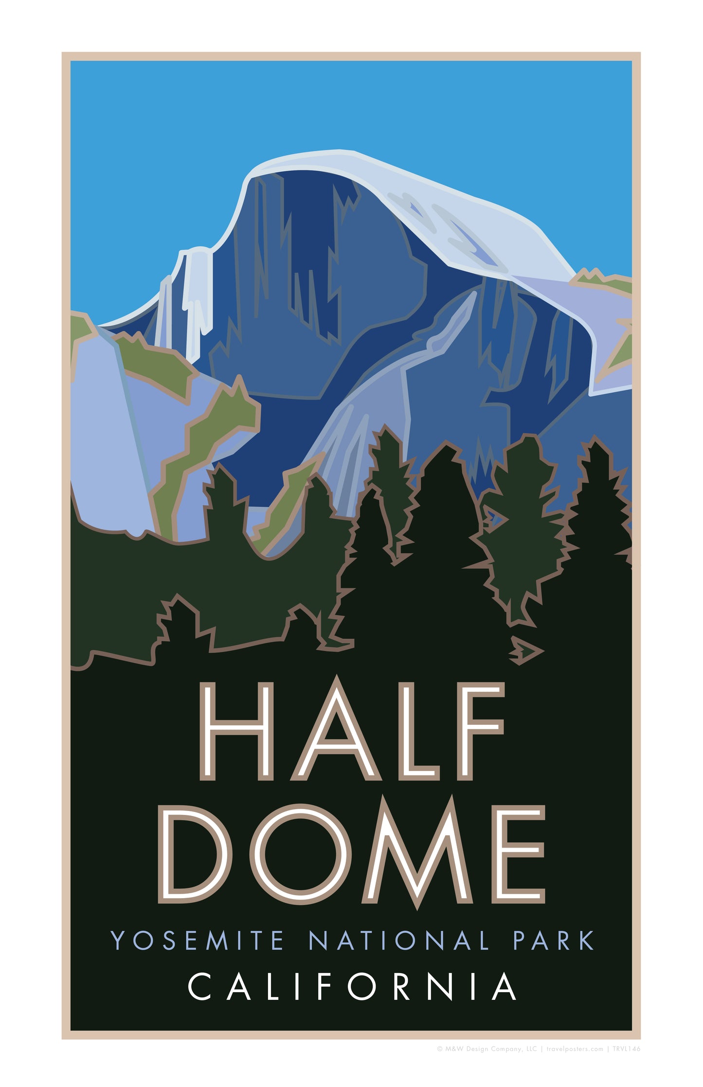 Half Dome, Yosemite National Park, California - Poster