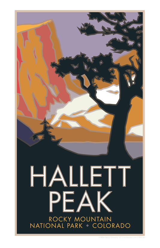 Hallett Peak, Rocky Mountain National Park, Colorado - Poster