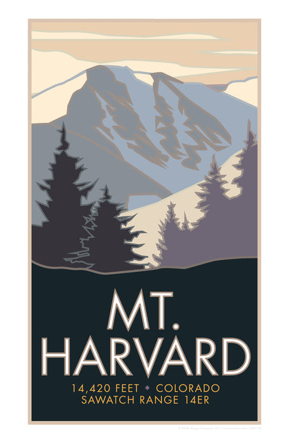 Mt. Harvard, Colorado - Colorado 14er - Poster