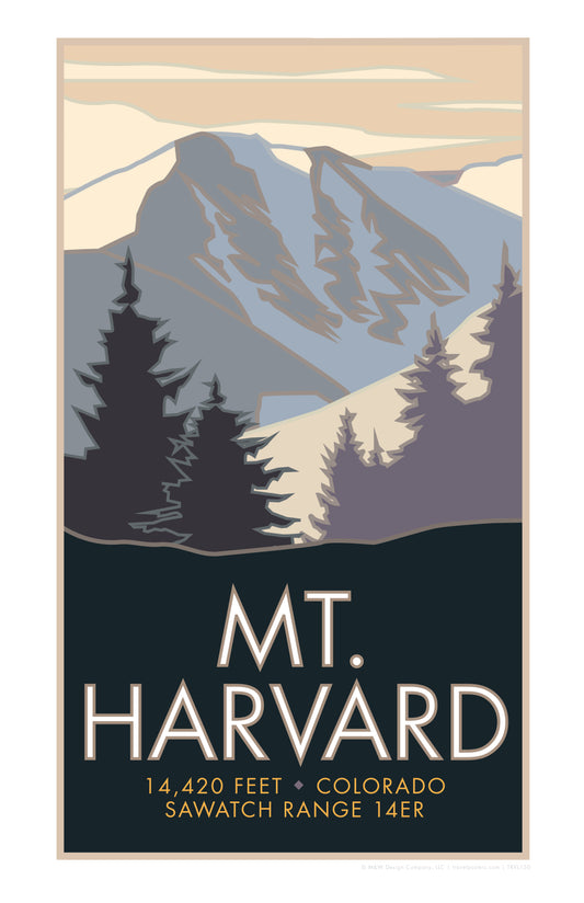 Mt. Harvard, Colorado - Colorado 14er - Poster