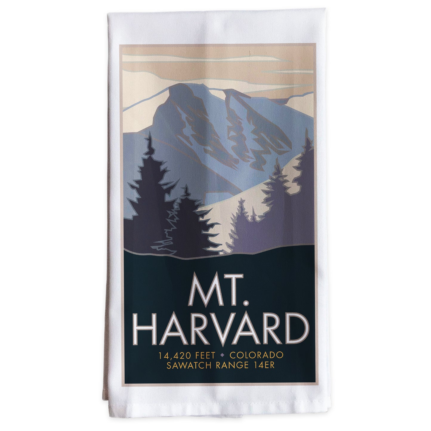 Mt. Harvard, Colorado - Colorado 14er -Tea Towel