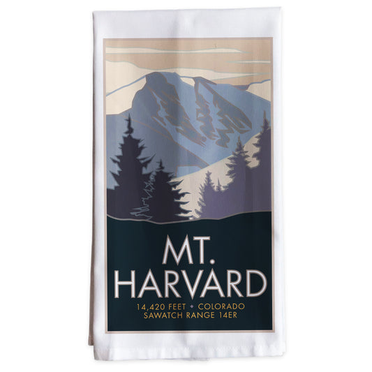 Mt. Harvard, Colorado - Colorado 14er -Tea Towel