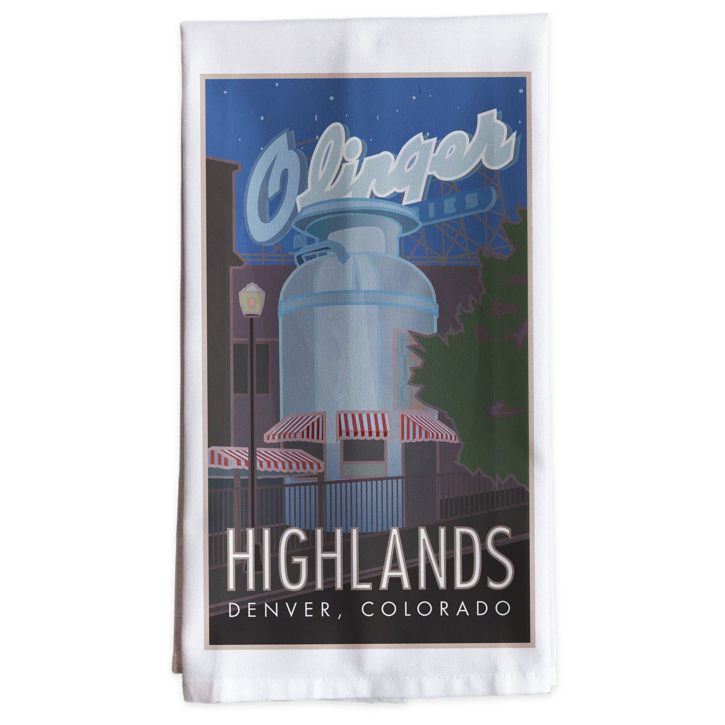 Highlands Neighborhood, Denver, Colorado -Tea Towel