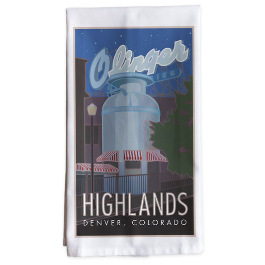 Highlands Neighborhood, Denver, Colorado -Tea Towel