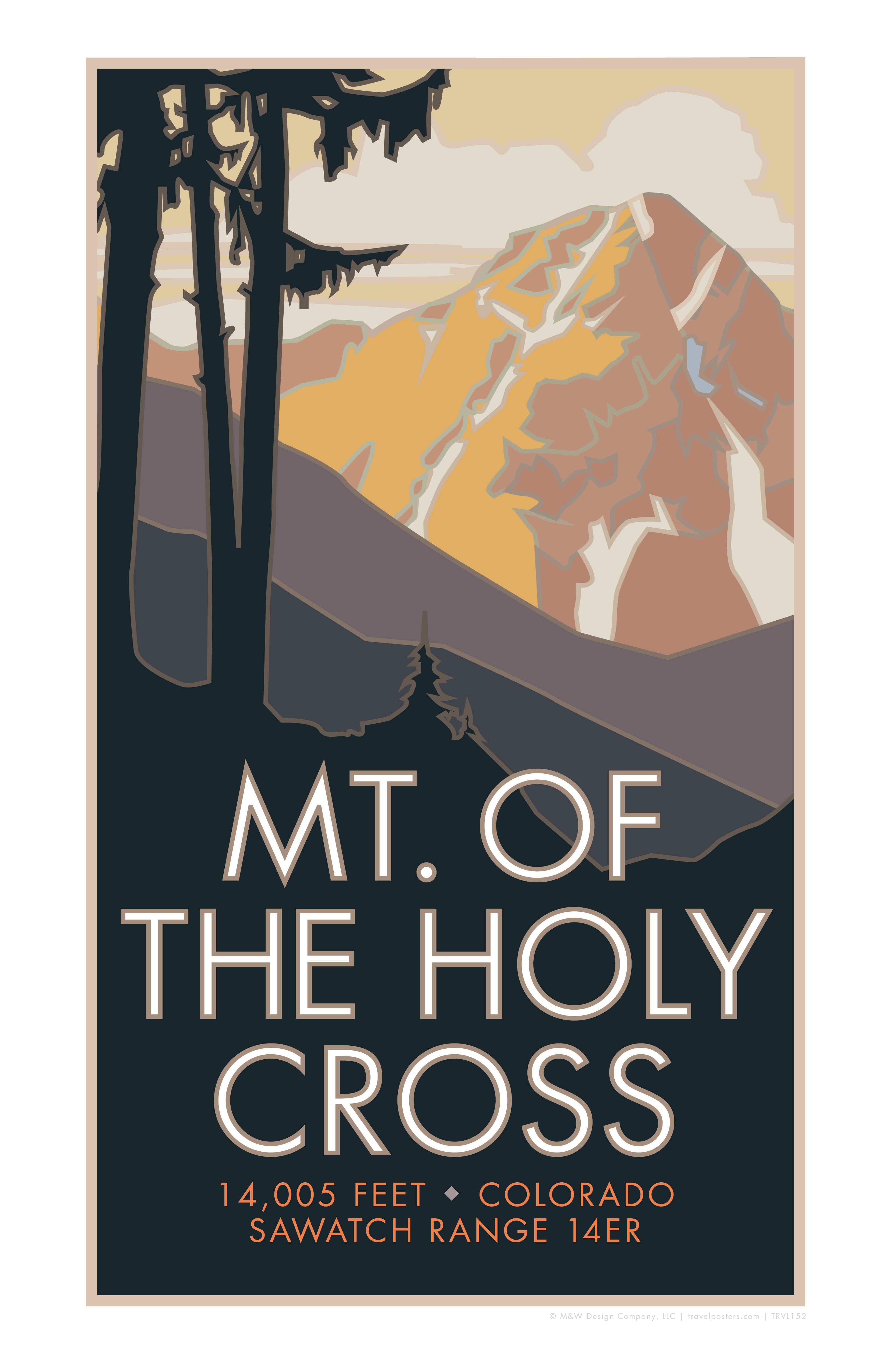 Mt. of the Holy Cross Colorado 14er Travel Poster – Travel Posters