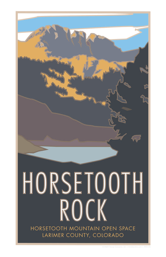 Horsetooth Rock, Colorado - Poster