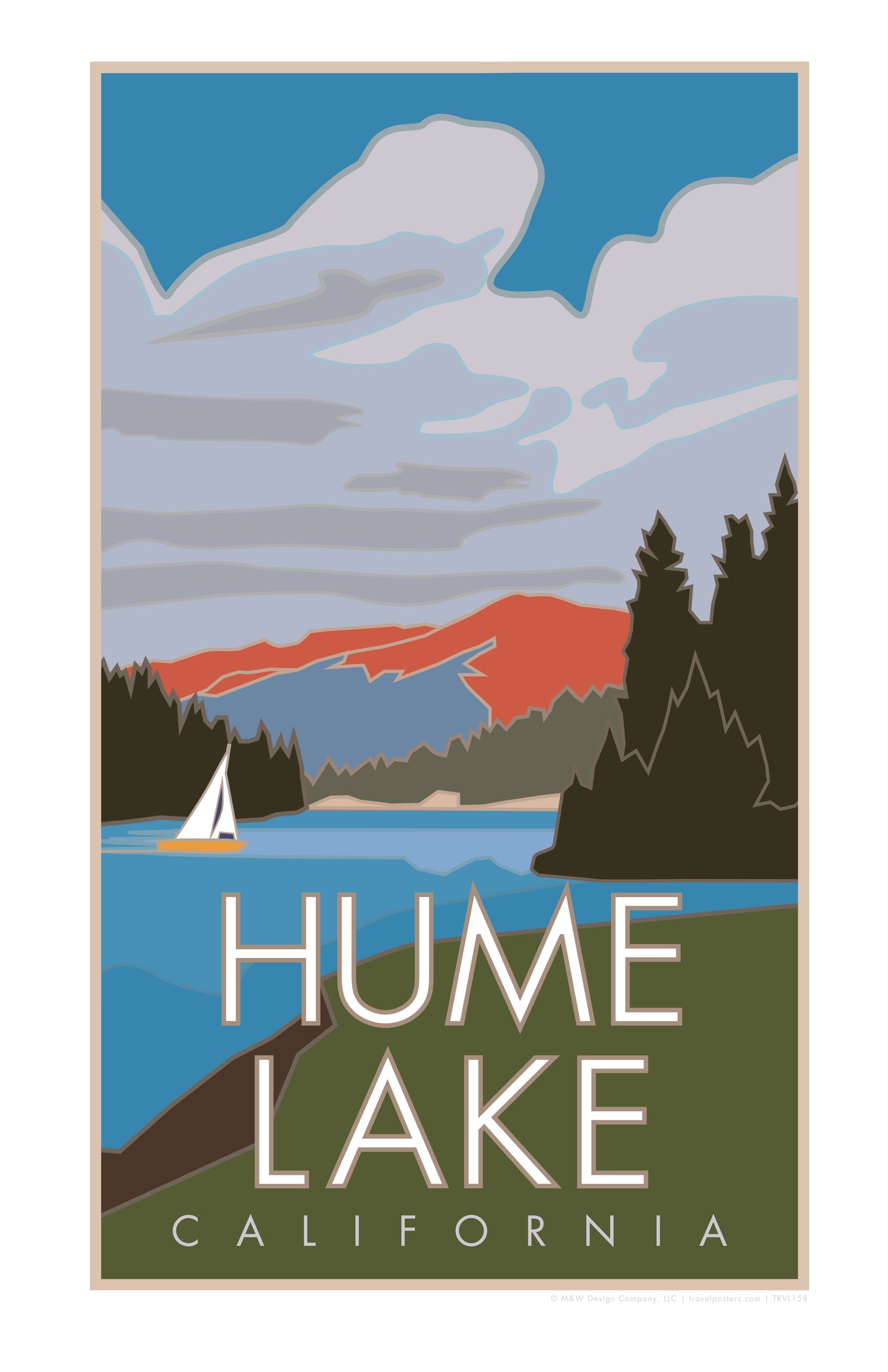 Hume Lake, California - Poster