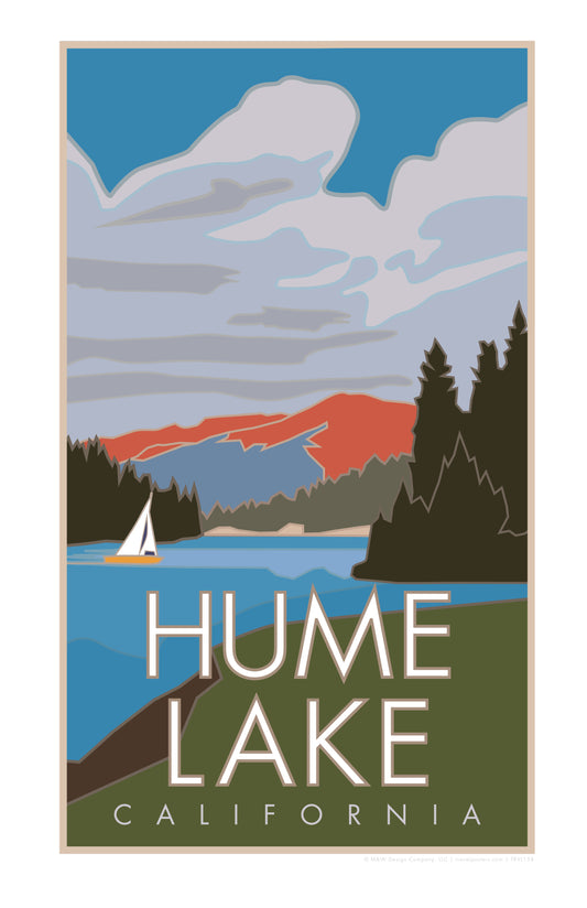 Hume Lake, California - Poster