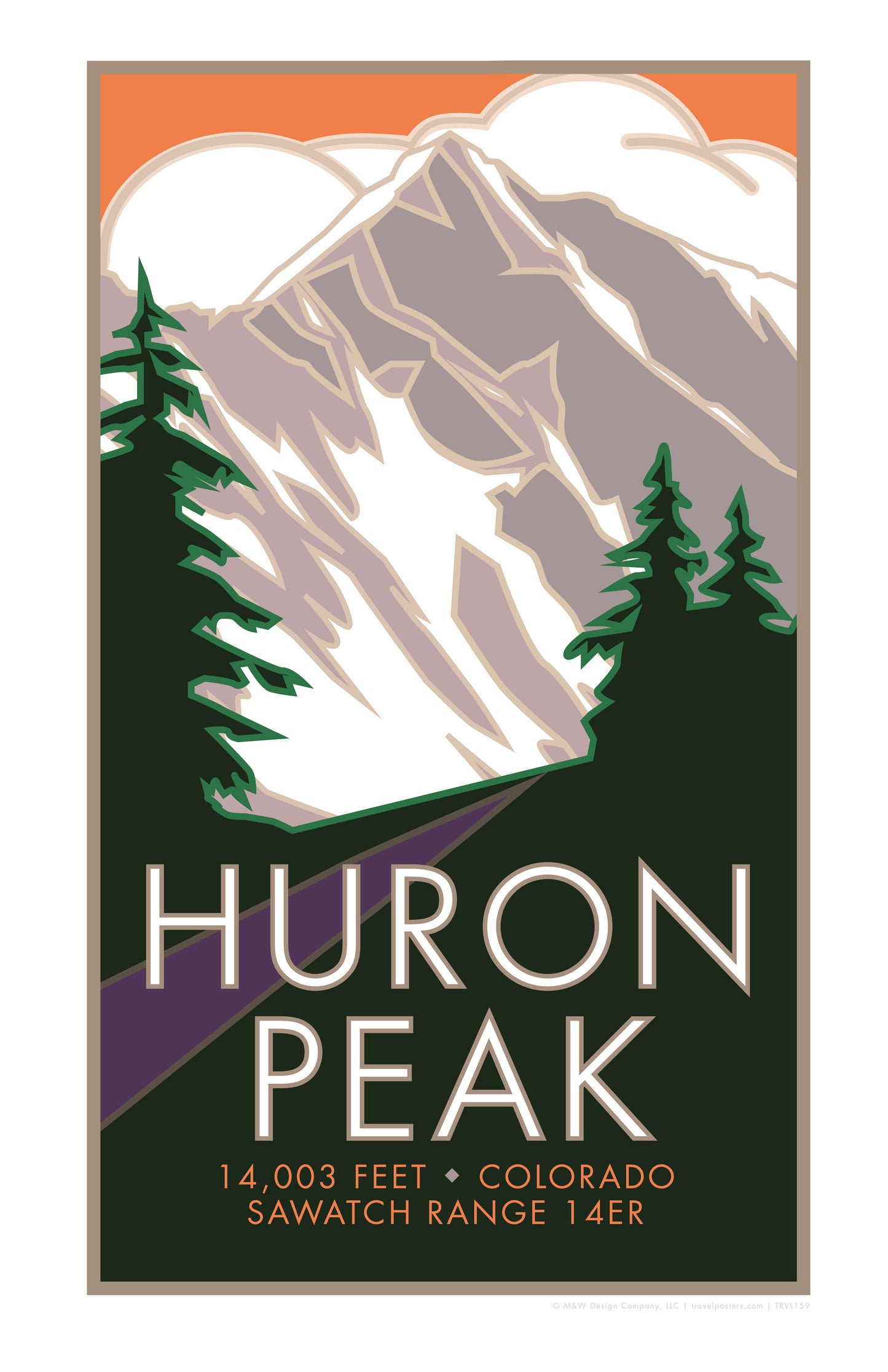 Huron Peak, Colorado - Colorado 14er - Poster