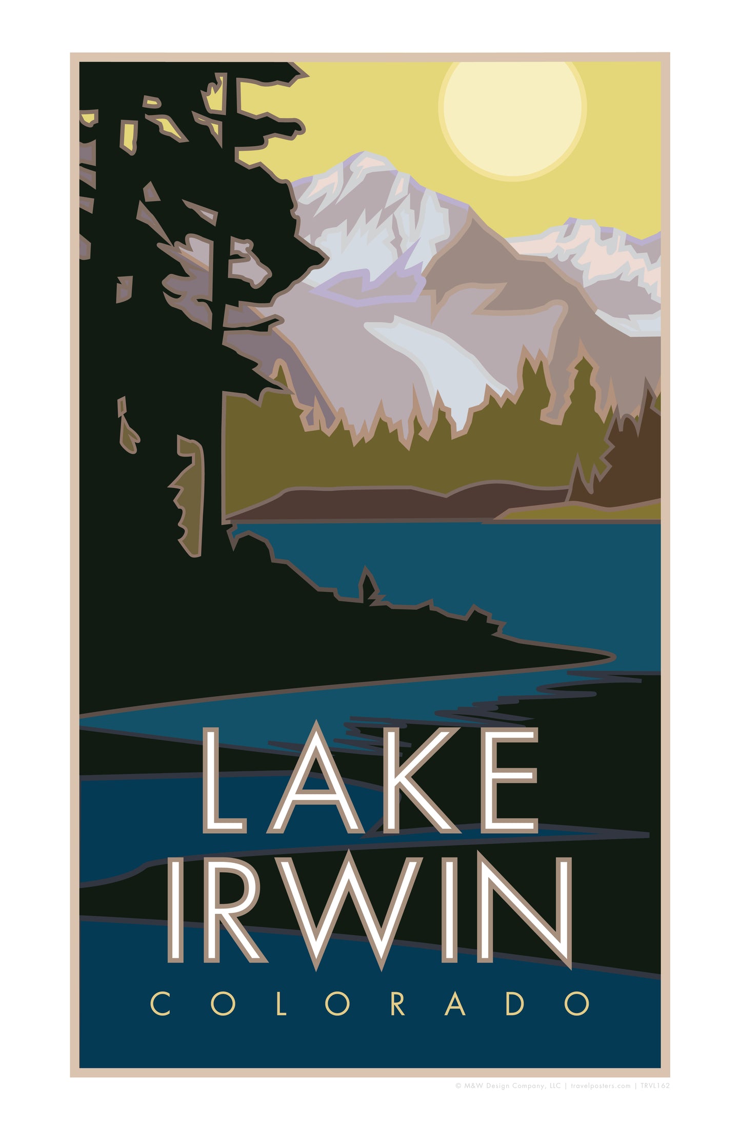 Lake Irwin Colorado Travel Poster