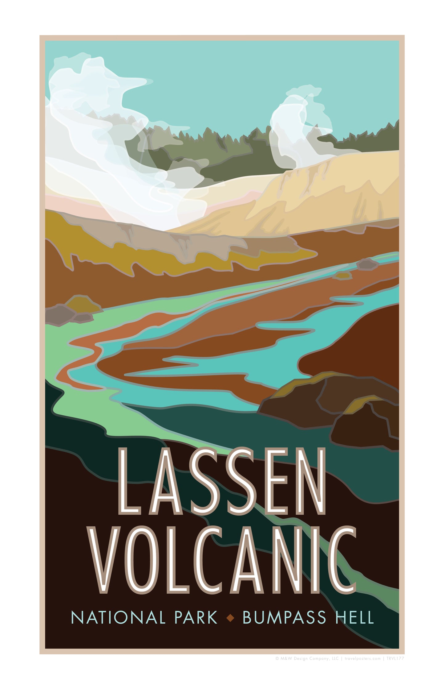 Lassen Volcanic National Park - Bumpass Hell - Poster
