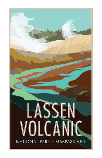 Lassen Volcanic National Park - Bumpass Hell - Poster