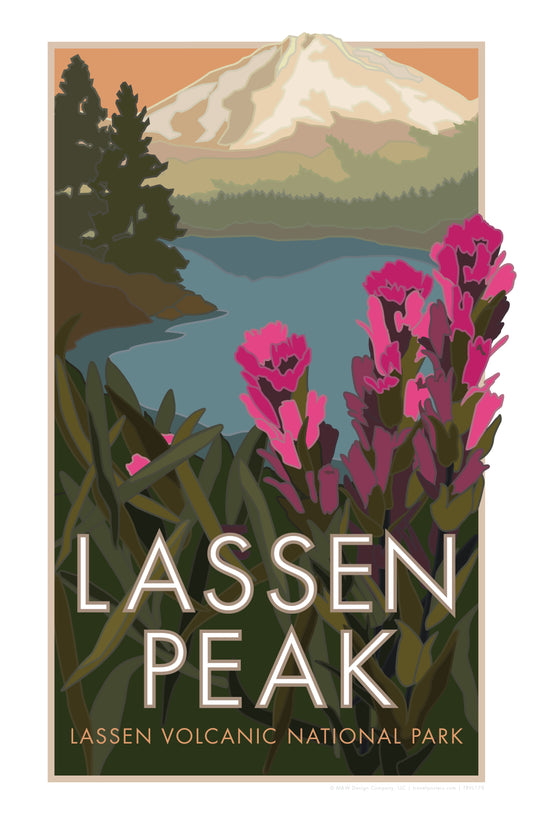 Lassen Peak - California- Poster