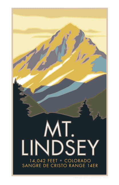 Mt. Lindsey, Colorado - Colorado 14er - Poster