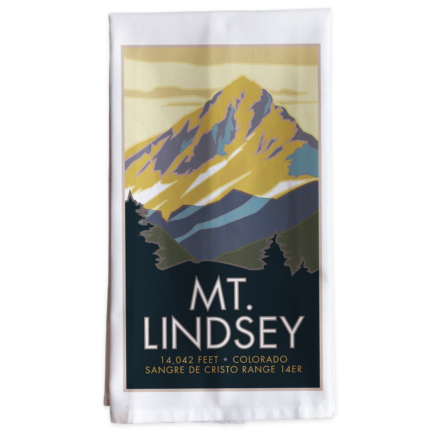 Mt. Lindsey, Colorado - Colorado 14er -Tea Towel