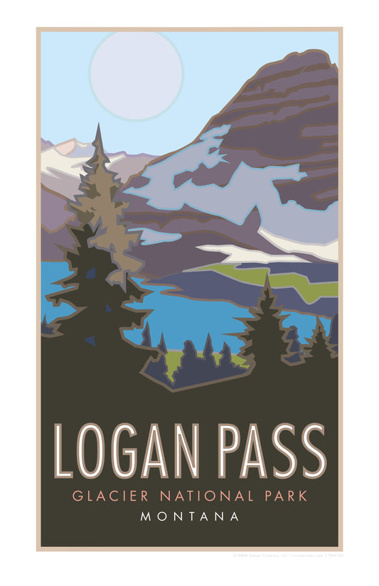 Logan Pass (Glacier National Park) Montana - Poster