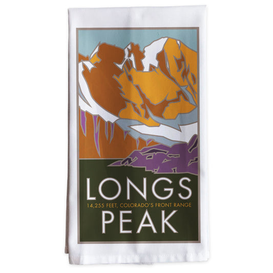 Longs Peak 1, Colorado - Colorado 14er -Tea Towel