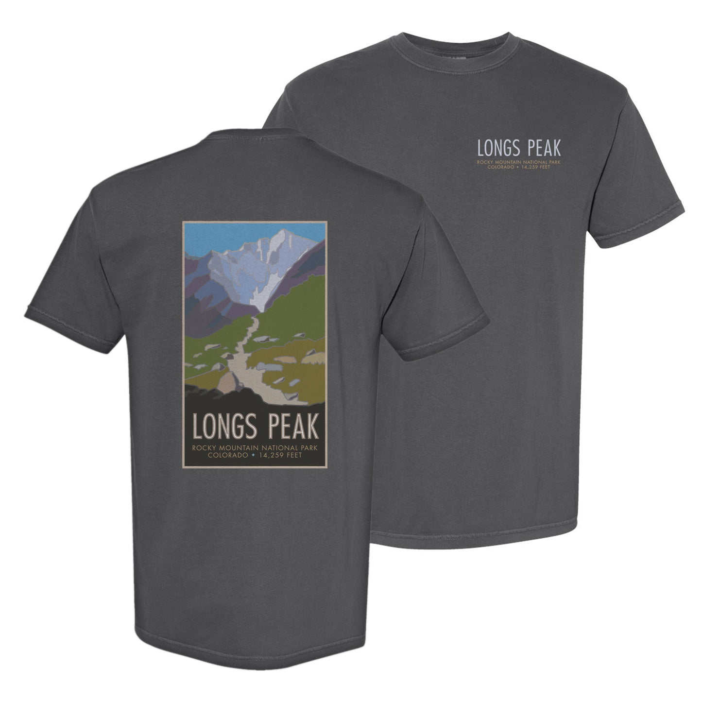 Longs Peak 2, Colorado - Comfort Colors Heavyweight T-Shirt