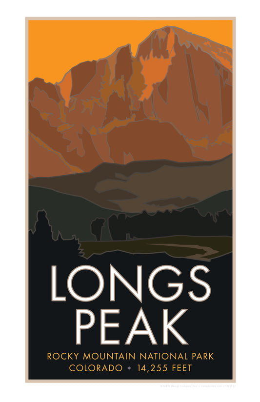 Longs Peak 3 (Dusk), Colorado - Colorado 14er - Poster