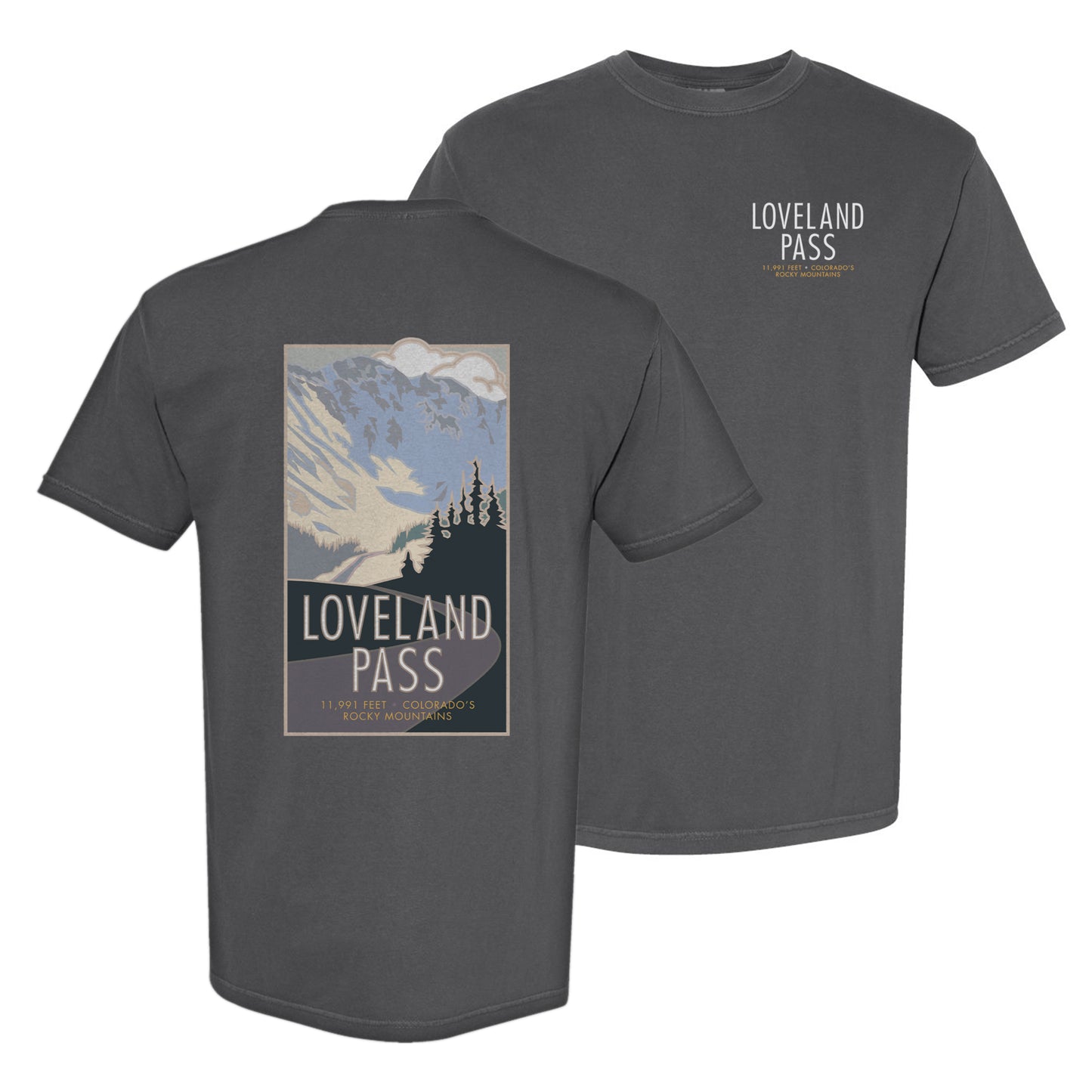 Loveland Pass, Colorado - Comfort Colors Heavyweight T-Shirt