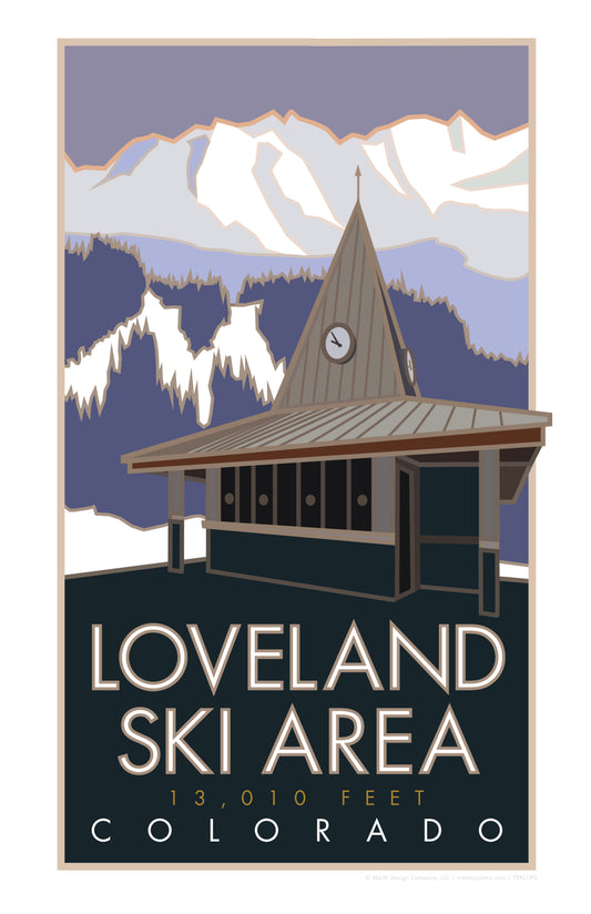 Loveland Ski Area Colorado Travel Poster