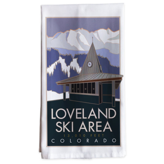 Loveland Ski Area Colorado Tea Towel