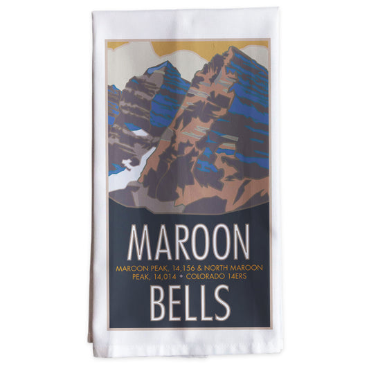 Maroon Bells, Colorado - Colorado 14er -Tea Towel