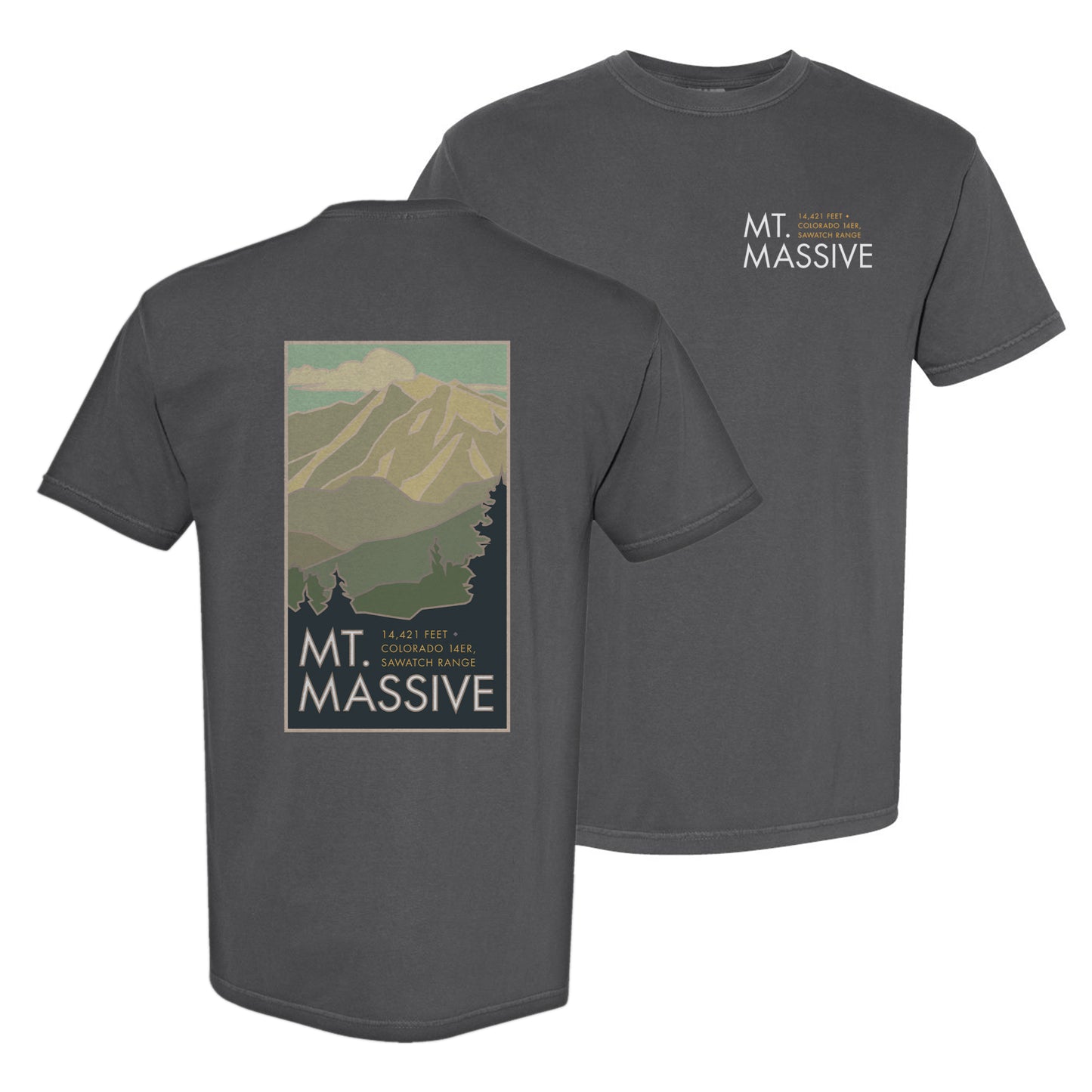 Mt. Massive, Colorado - Comfort Colors Heavyweight T-Shirt