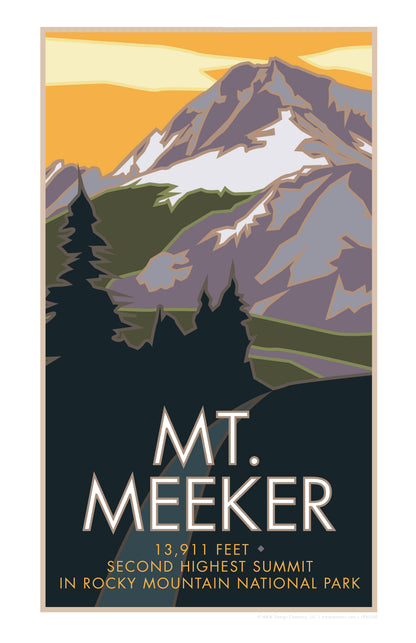 Mt. Meeker Colorado Travel Poster