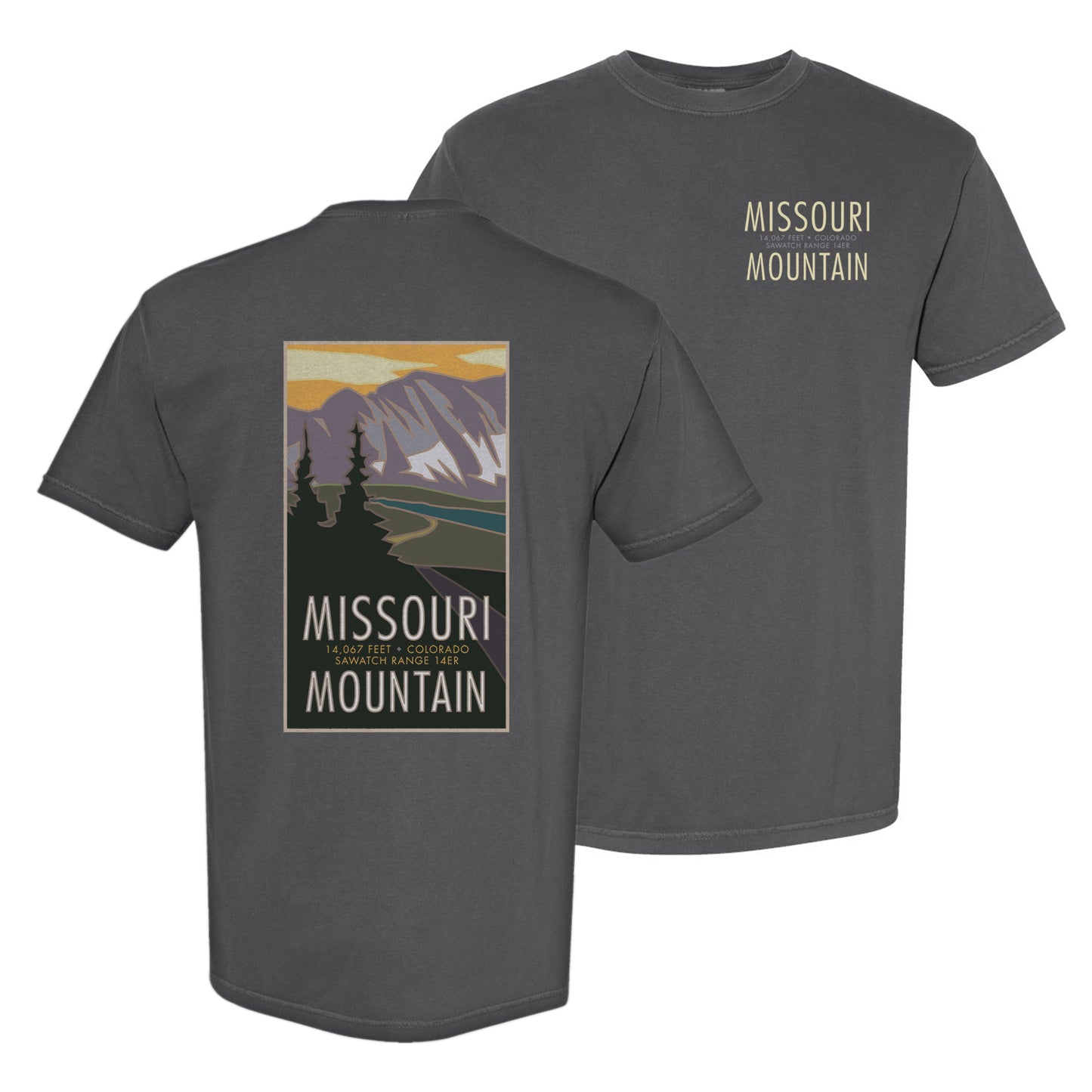Missouri Mountain, Colorado - Comfort Colors Heavyweight T-Shirt