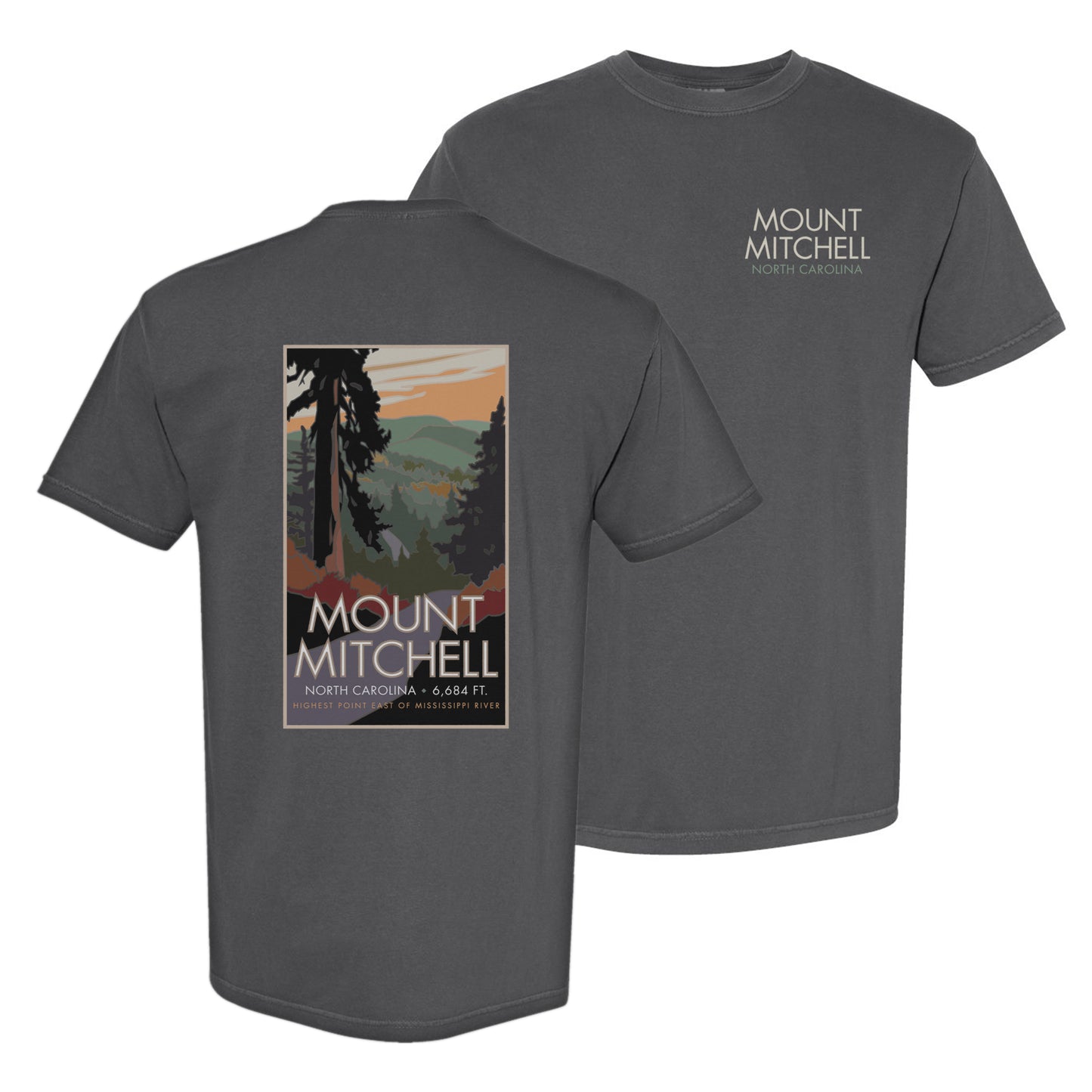 Mt. Mitchell, North Carolina - Comfort Colors Heavyweight T-Shirt