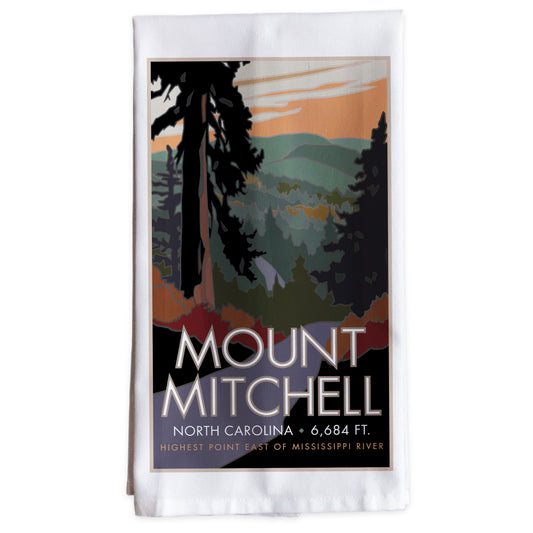 Mt. Mitchell, North Carolina -Tea Towel
