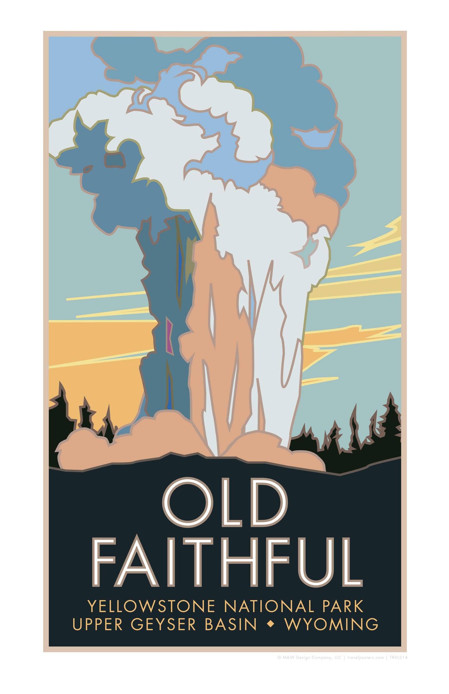Old Faithful, Yellowstone National Park, Wyoming - Poster