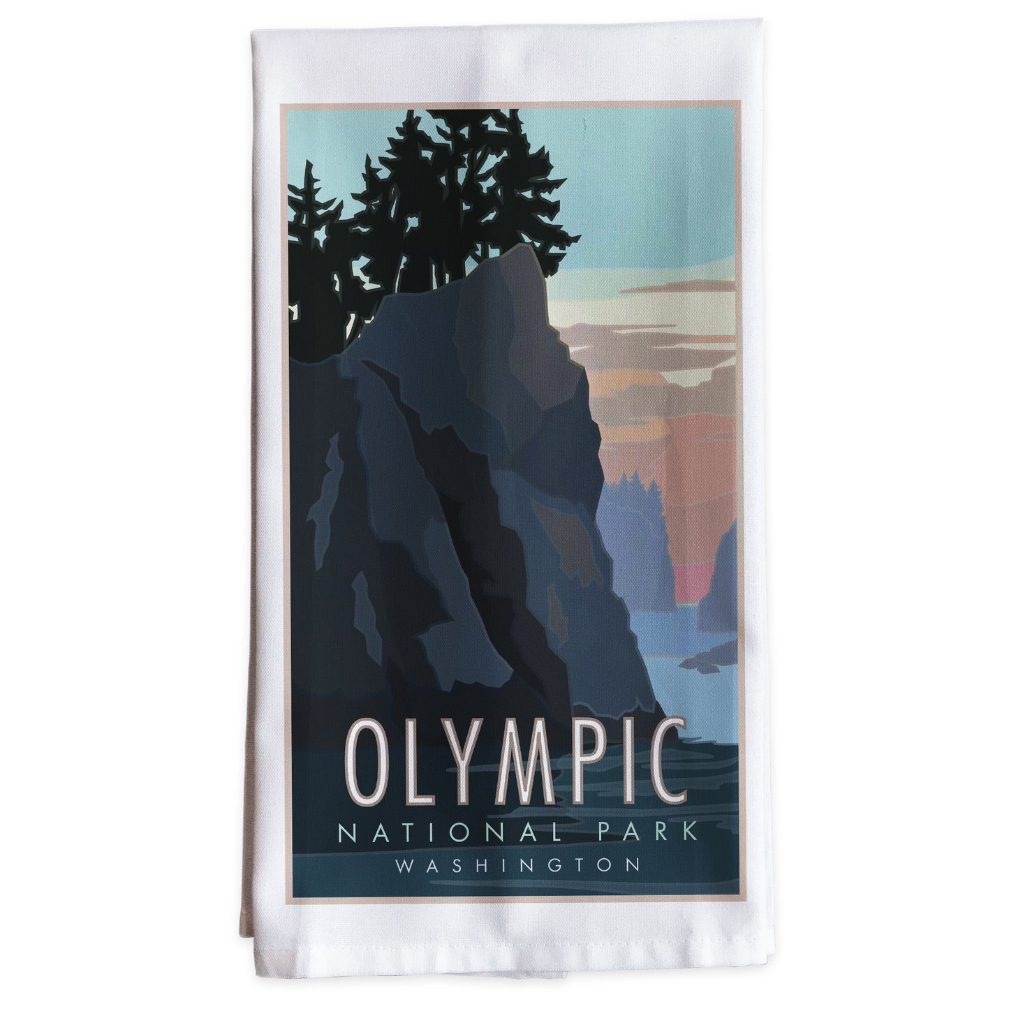 Olympic National Park, Washington (Sea Stacks) -Tea Towel