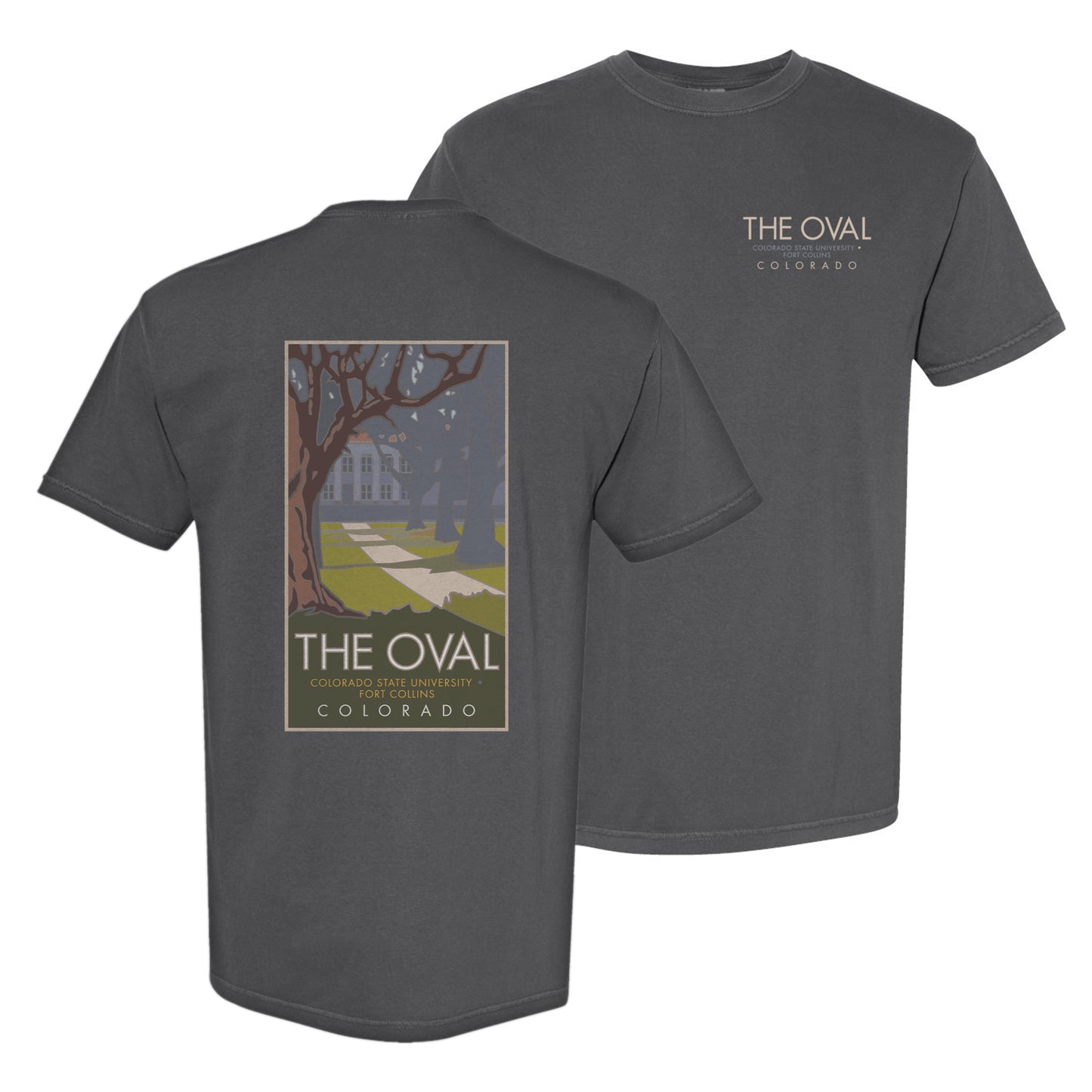 The Oval (CSU), Colorado - Comfort Colors Heavyweight T-Shirt