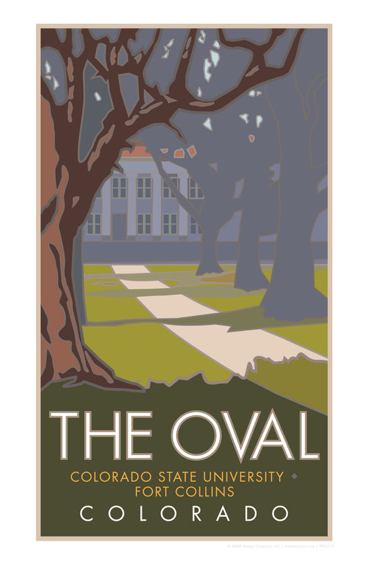 The Oval (CSU), Colorado - Poster